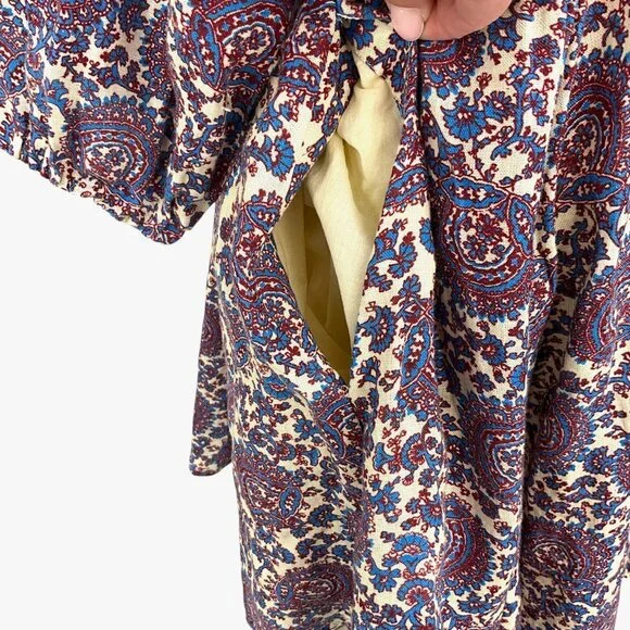 J. Crew Palermo Smocked Waist Mini Dress Floral Bouquet Linen Size Small S - Picture 12 of 16